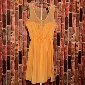 Silk Illusion Orange / Mustard Yellow Dress
